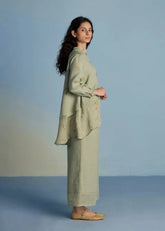 Leina A- Line Linen Co-Ord Set-Mint